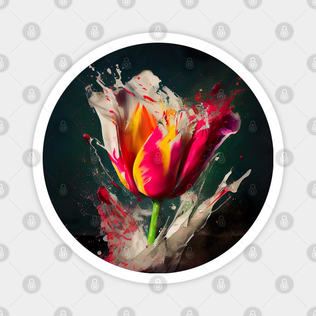 Tulips Magnet by Flowers Art by PhotoCreationXP